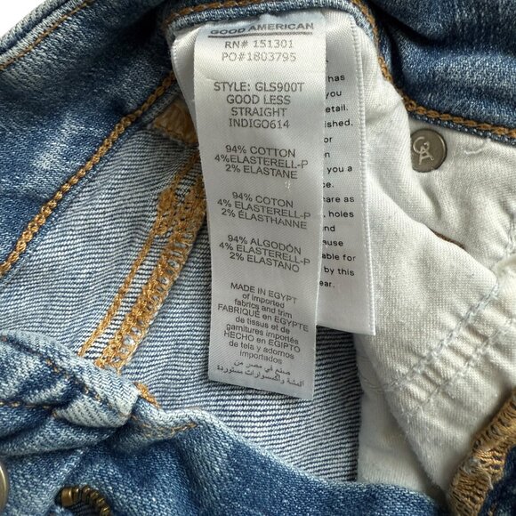 Good American Good Legs Straight Jeans in Indigo614 Size 27 - Picture 8 of 13